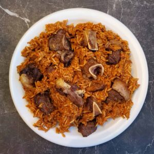 Jollof Rice + Beef